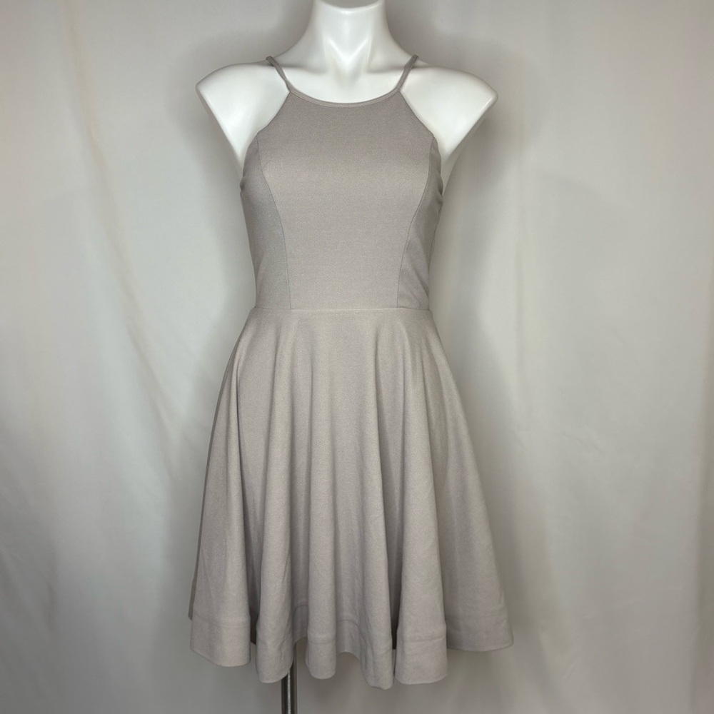 Irresistible Charm Grey Midi Dress, XS